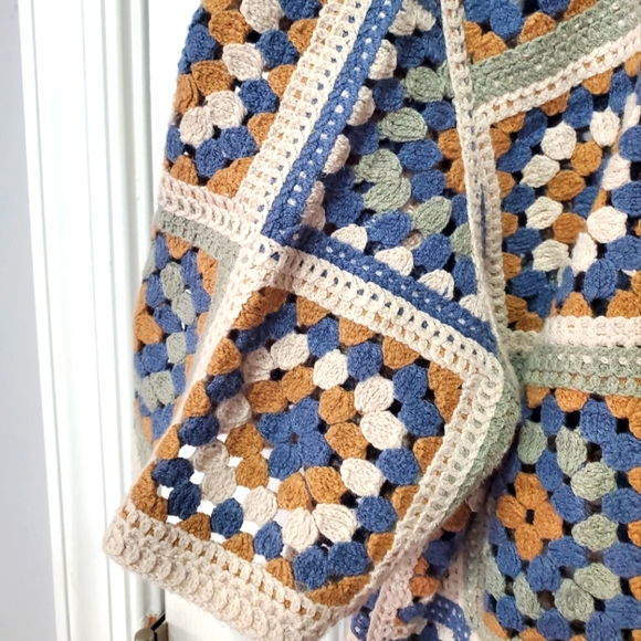 Abercrombie & Fitch Men's Crochet-Style Button-Through Sweater Polo Size Large - Picture 5 of 16